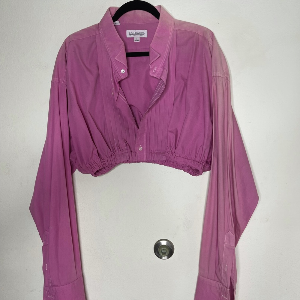 Cropped Men’s Button Up - Picture 2 of 3